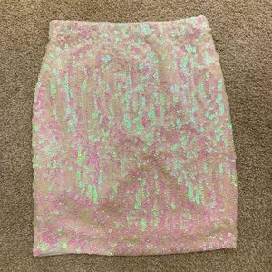 sequin mini skirt!